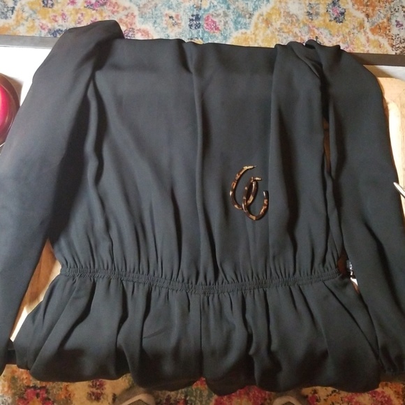 Lucca Couture | Long-Sleeve Black Romper - Picture 3 of 7